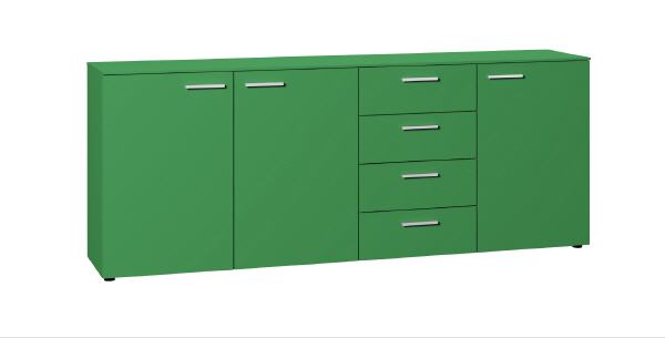 Sideboard 200cm x 79cm Beispiel in dunkelgrün garda living