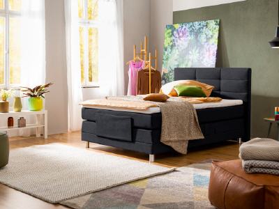 Boxspringbett JOYA mit Motor dunkel