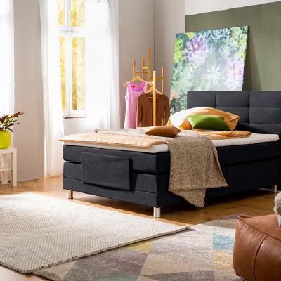 Boxspringbett JOYA mit Motor dunkel