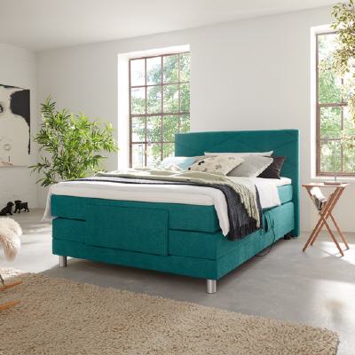Boxspring JOYA mit Motor türkis